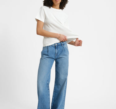 Pleated Slouchy Jeans Blue - Things I Like Things I Love