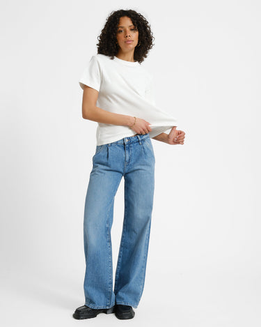 Pleated Slouchy Jeans Blue - Things I Like Things I Love