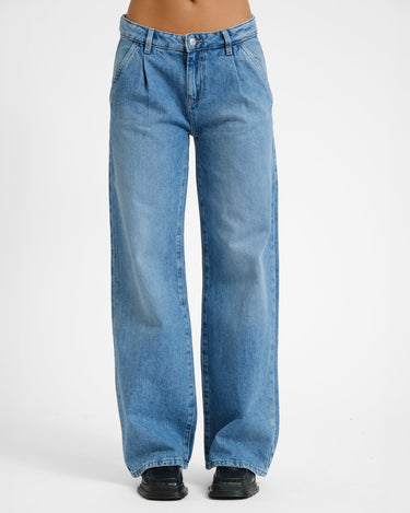Pleated Slouchy Jeans Blue - Things I Like Things I Love