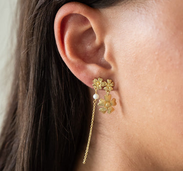 Poppy Pearl Earrings Gold - Things I Like Things I Love