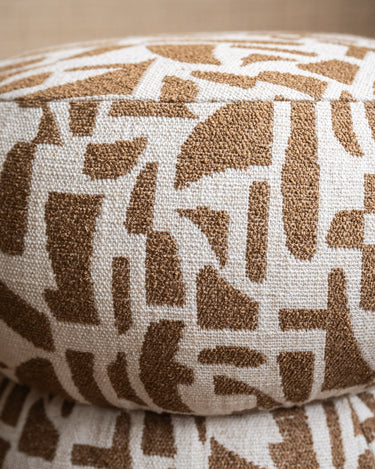 Pouf Anic Pattern Brown - Things I Like Things I Love