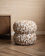 Pouf Anic Pattern Brown - Things I Like Things I Love