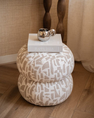 Pouf Anic Pattern Sand - Things I Like Things I Love