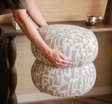 Pouf Anic Pattern Sand - Things I Like Things I Love