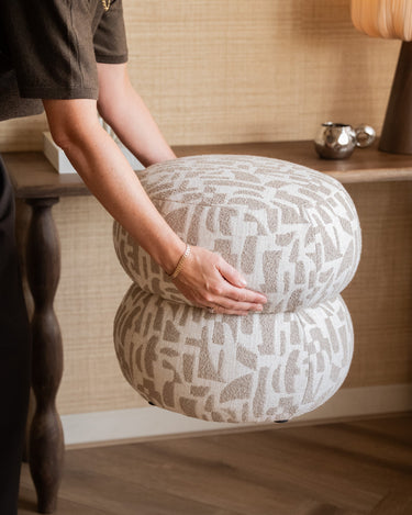 Pouf Anic Pattern Sand - Things I Like Things I Love