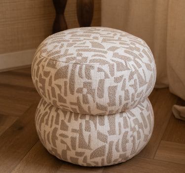 Pouf Anic Pattern Sand - Things I Like Things I Love