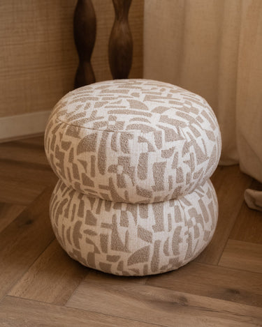 Pouf Anic Pattern Sand - Things I Like Things I Love