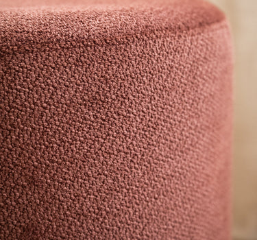 Pouf Islen Bouclé Burgundy - Things I Like Things I Love