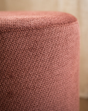 Pouf Islen Bouclé Burgundy - Things I Like Things I Love