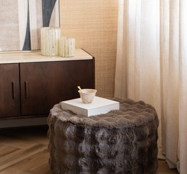 Pouf Olven Fluffy Brown - Things I Like Things I Love