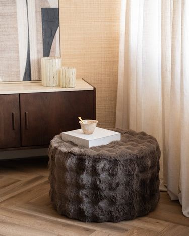 Pouf Olven Fluffy Brown - Things I Like Things I Love