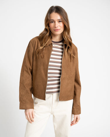 Rhea Brushed Jacket Brown - Things I Like Things I Love