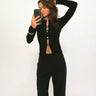 Rib Buckle Top Black - Things I Like Things I Love