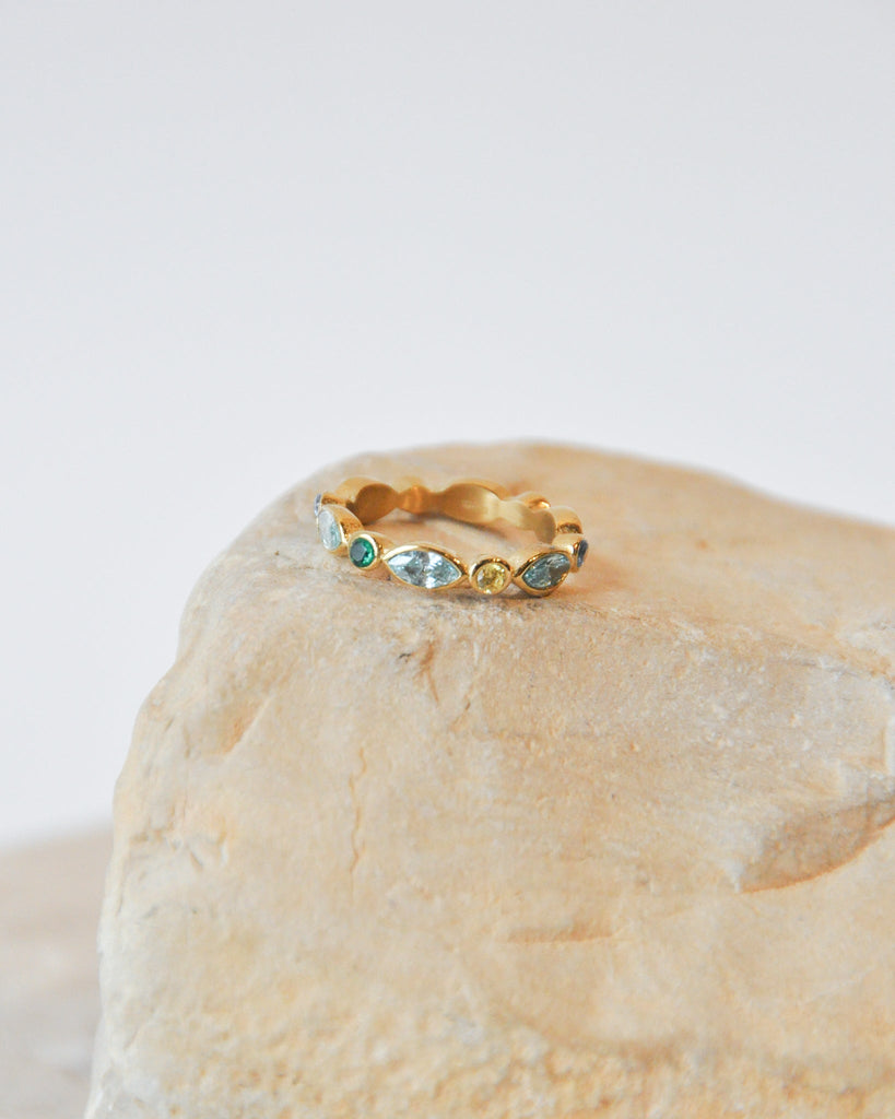 Ring Blue Mood Diamond Gold - Things I Like Things I Love