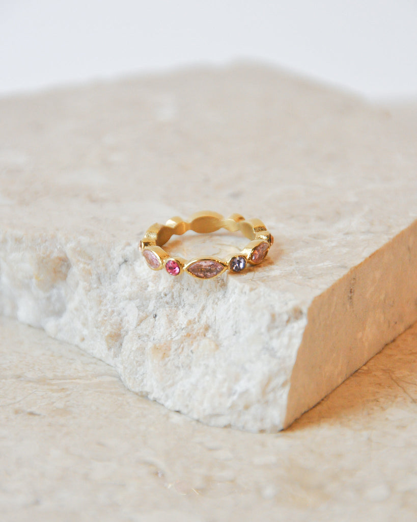 Ring Lilac Mood Diamond Gold - Things I Like Things I Love