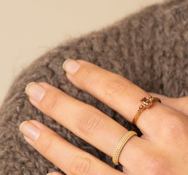Ring Little Dots Bicolor Gold Silver - Things I Like Things I Love
