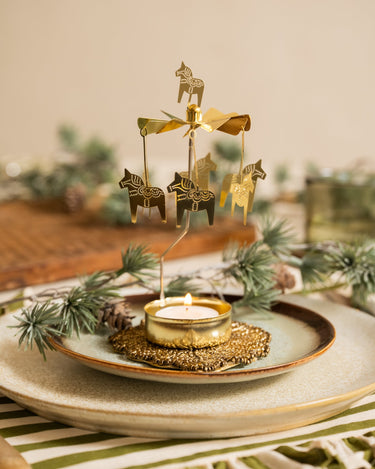 Rotating Tealight Holder Horse - Things I Like Things I Love