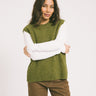 Rouge Edit Helma O - Neck Knitted Vest Avocado 52% Alpaca Wol - Things I Like Things I Love