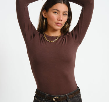 Rouge Maple O-Neck Tee Seal Brown - Things I Like Things I Love