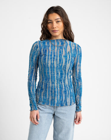 Rouge Meena O - Neck Top Directoire Blue - Things I Like Things I Love
