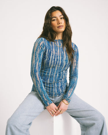 Rouge Meena O - Neck Top Directoire Blue - Things I Like Things I Love