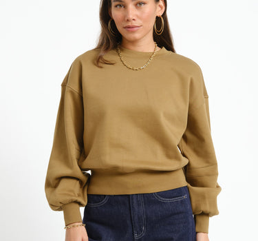 Rouge Ona O-Neck Sweat Gothic Olive - Things I Like Things I Love