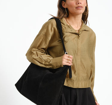 Rouge Stina High Neck Shirt Gothic Olive - Things I Like Things I Love