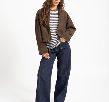 Rouge Susie Suede Jacket Seal Brown - Things I Like Things I Love
