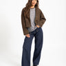 Rouge Susie Suede Jacket Seal Brown - Things I Like Things I Love