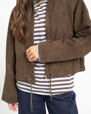 Rouge Susie Suede Jacket Seal Brown - Things I Like Things I Love