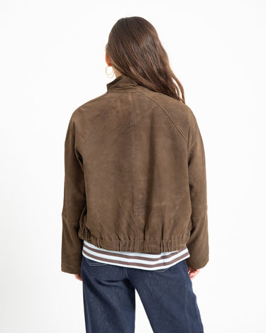 Rouge Susie Suede Jacket Seal Brown - Things I Like Things I Love