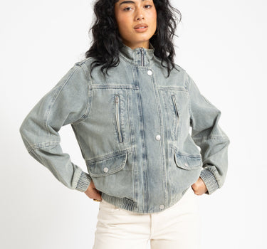 Rouge vivian Denim Jacket Light Blue - Things I Like Things I Love