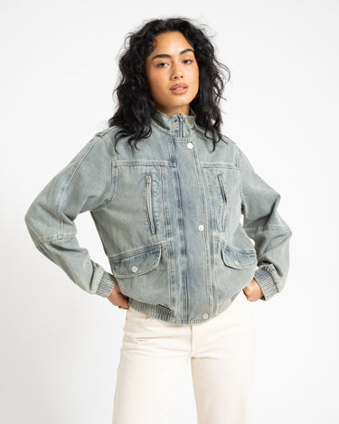 Rouge vivian Denim Jacket Light Blue - Things I Like Things I Love