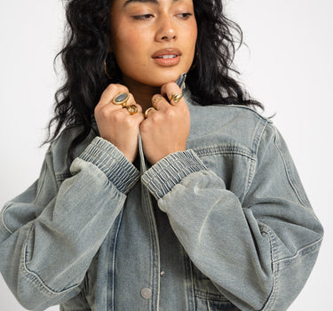 Rouge vivian Denim Jacket Light Blue - Things I Like Things I Love