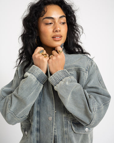Rouge vivian Denim Jacket Light Blue - Things I Like Things I Love
