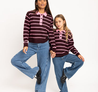 Ruby Polo Neck Knit GIRLS Orchid Smoke - Things I Like Things I Love