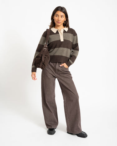 RUBY POLO NECK KNIT Seal Bruin - Things I Like Things I Love