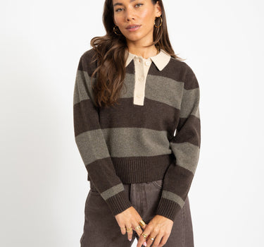 RUBY POLO NECK KNIT Seal Bruin - Things I Like Things I Love