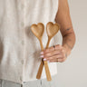 Salad Servers Heart Bamboo - Things I Like Things I Love