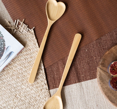 Salad Servers Heart Bamboo - Things I Like Things I Love