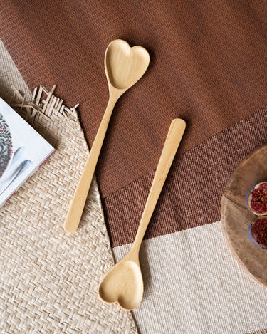 Salad Servers Heart Bamboo - Things I Like Things I Love