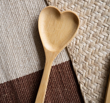 Salad Servers Heart Bamboo - Things I Like Things I Love