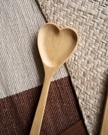 Salad Servers Heart Bamboo - Things I Like Things I Love