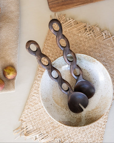 Salad Servers Zoey Dark Brown - Things I Like Things I Love