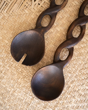 Salad Servers Zoey Dark Brown - Things I Like Things I Love