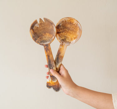 Saladebestek Resin Amber - Things I Like Things I Love