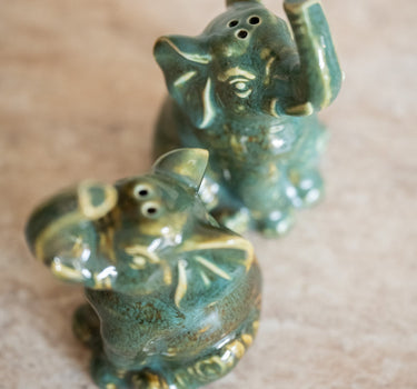 Salt & Pepper Elephant Green - Things I Like Things I Love