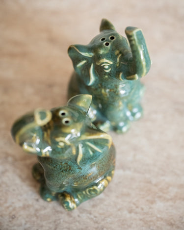 Salt & Pepper Elephant Green - Things I Like Things I Love