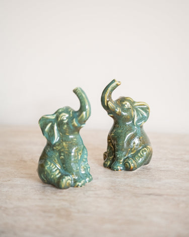 Salt & Pepper Elephant Green - Things I Like Things I Love