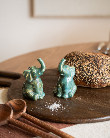 Salt & Pepper Elephant Green - Things I Like Things I Love